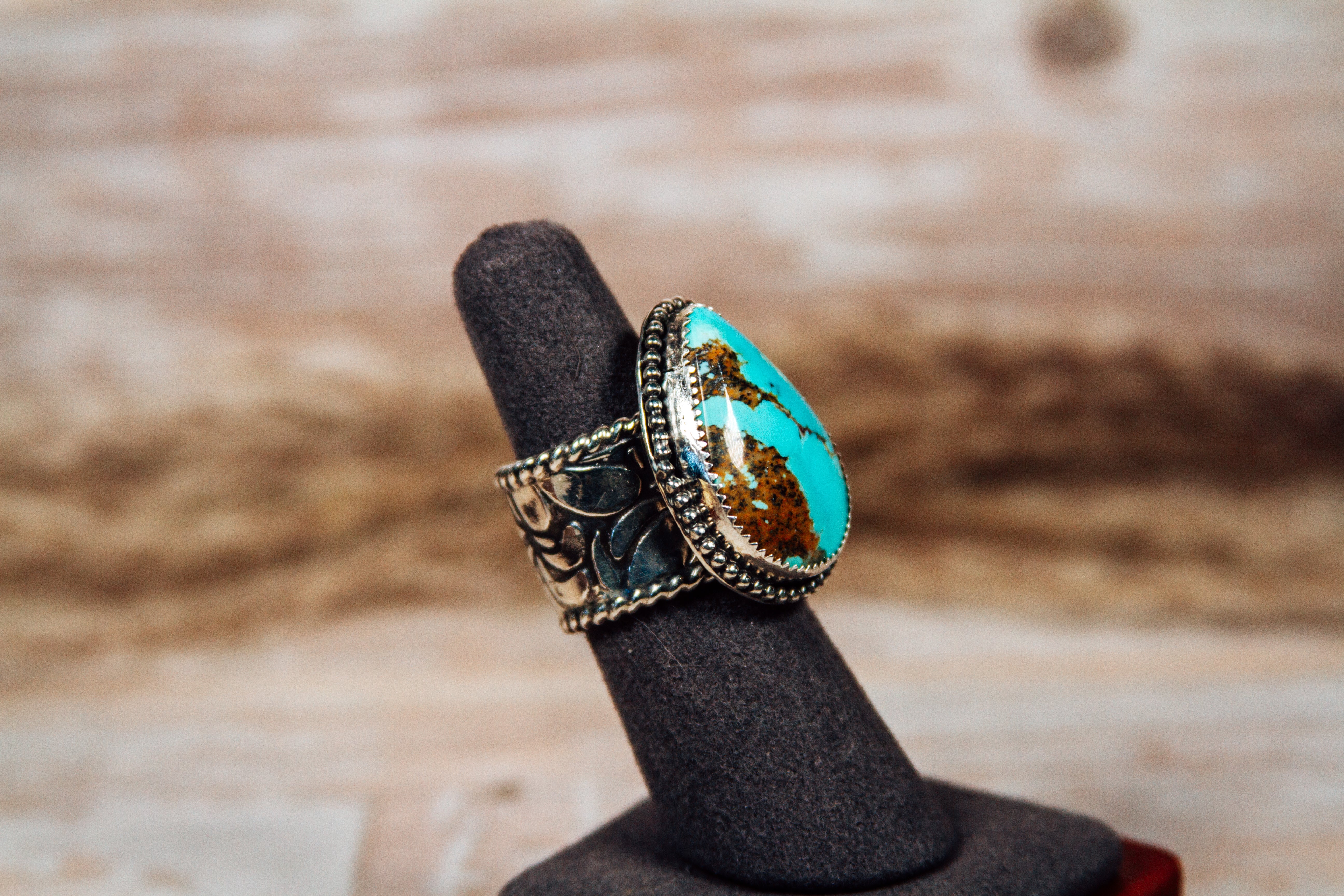 Pilot Mountain Turquoise Sterling Silver Ring size 7