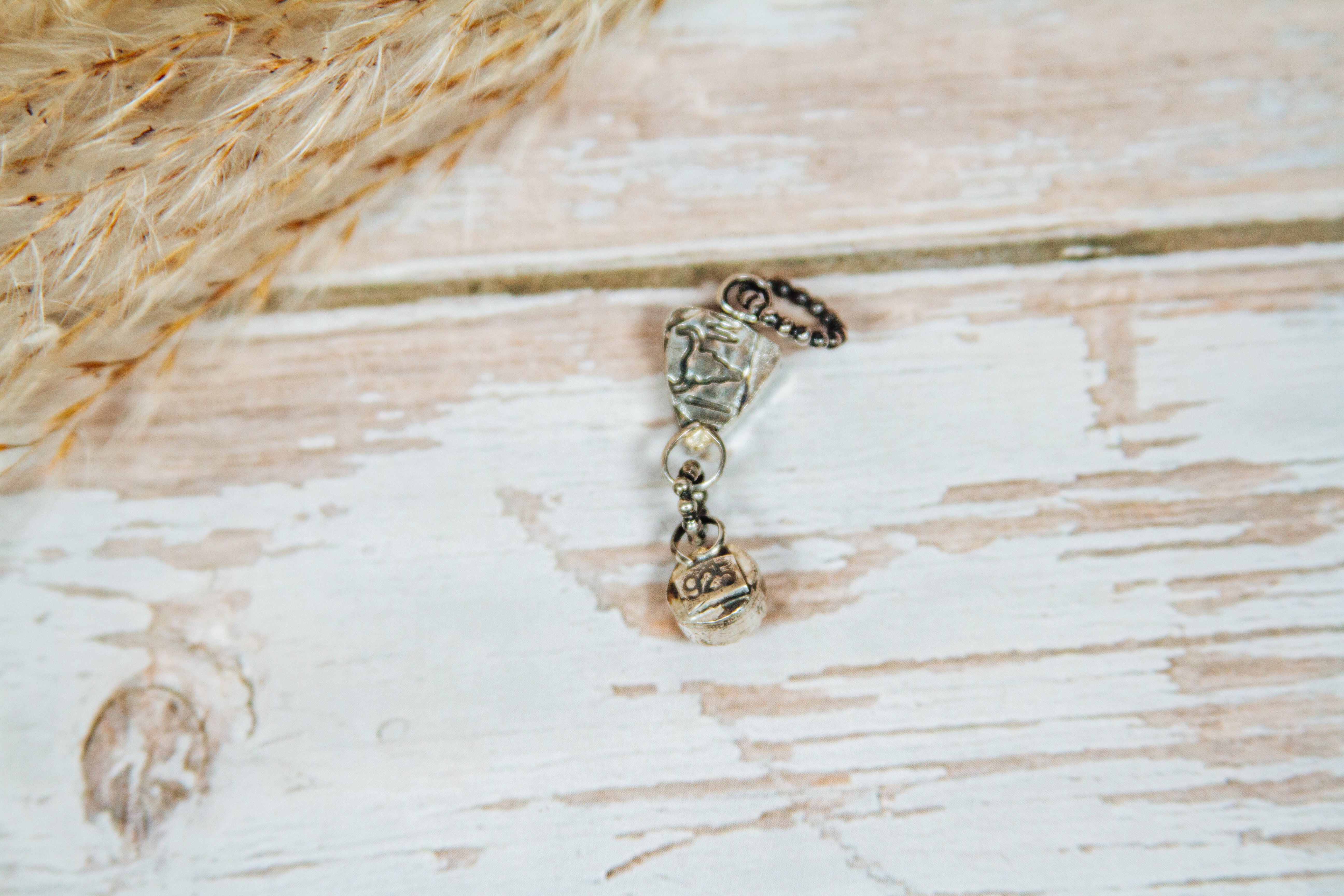 Hubei Turquoise and Pink Conch Sterling Silver Pendant