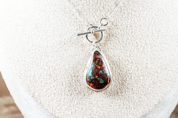 Handmade Sterling Silver Necklace Australian Boulder Opal