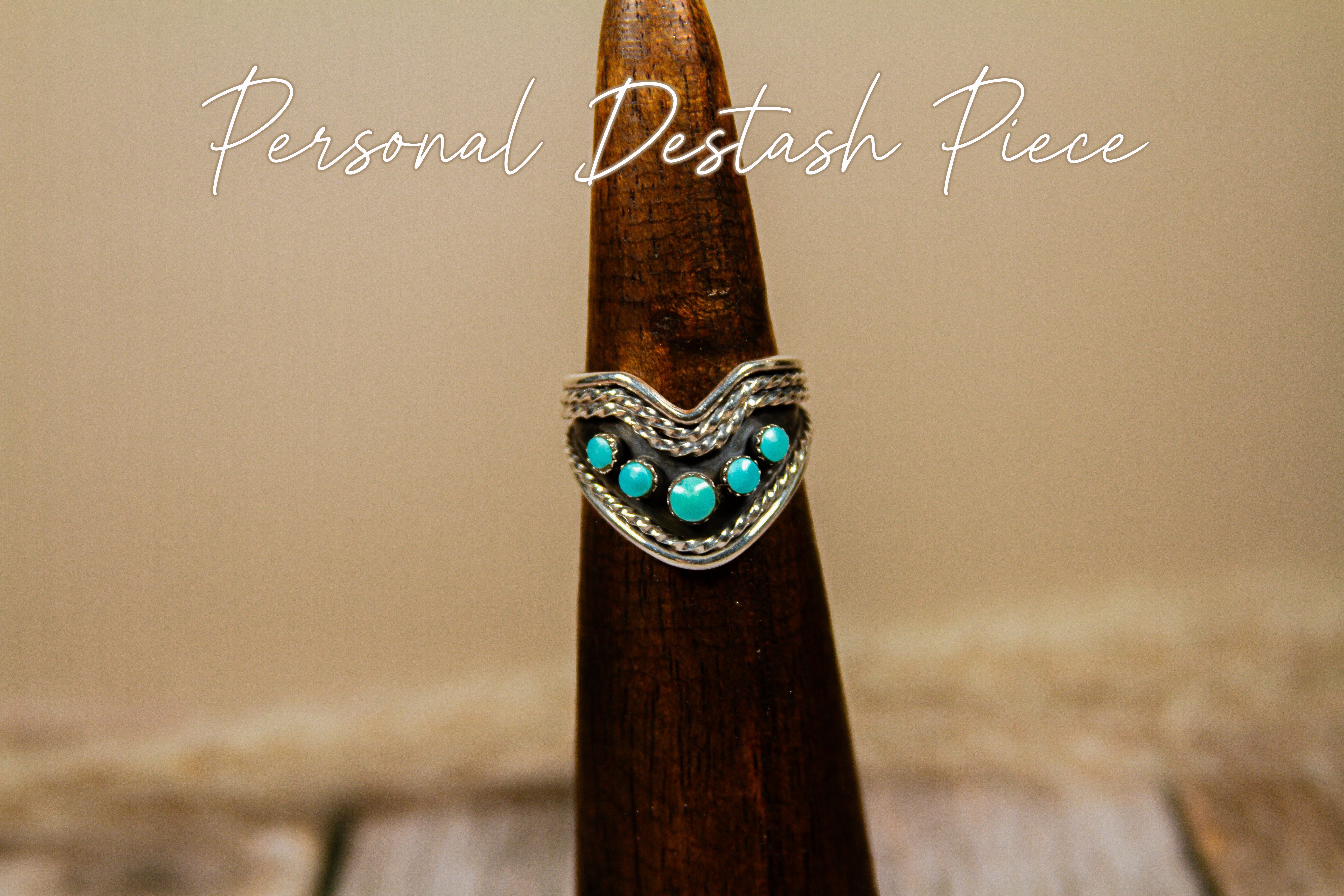 Personal "Destash" Collection: Native Made by E. Bahe Sterling Silver Ring Size 9