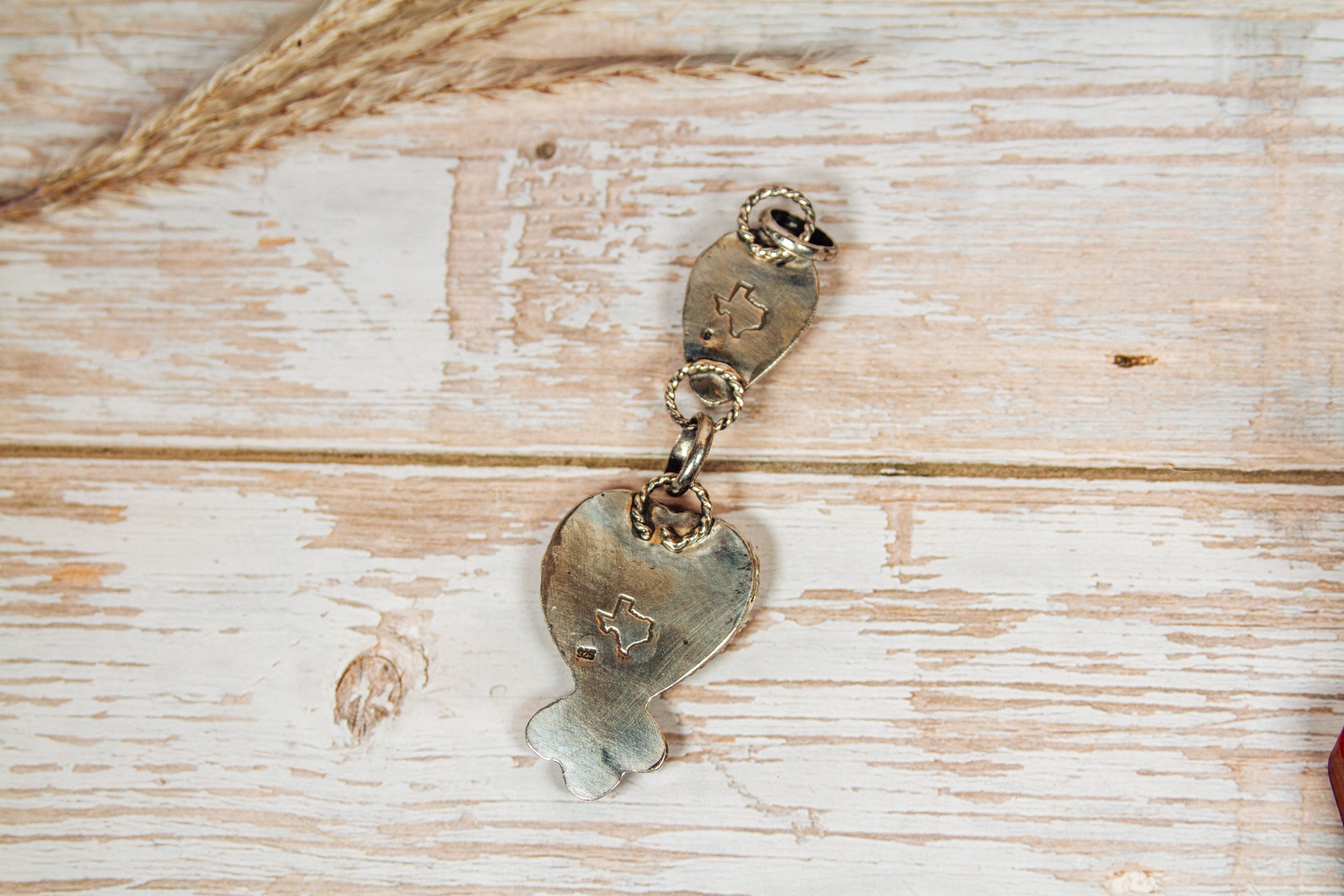 Purple Spiny & Royston Turquoise Sterling Silver Pendant