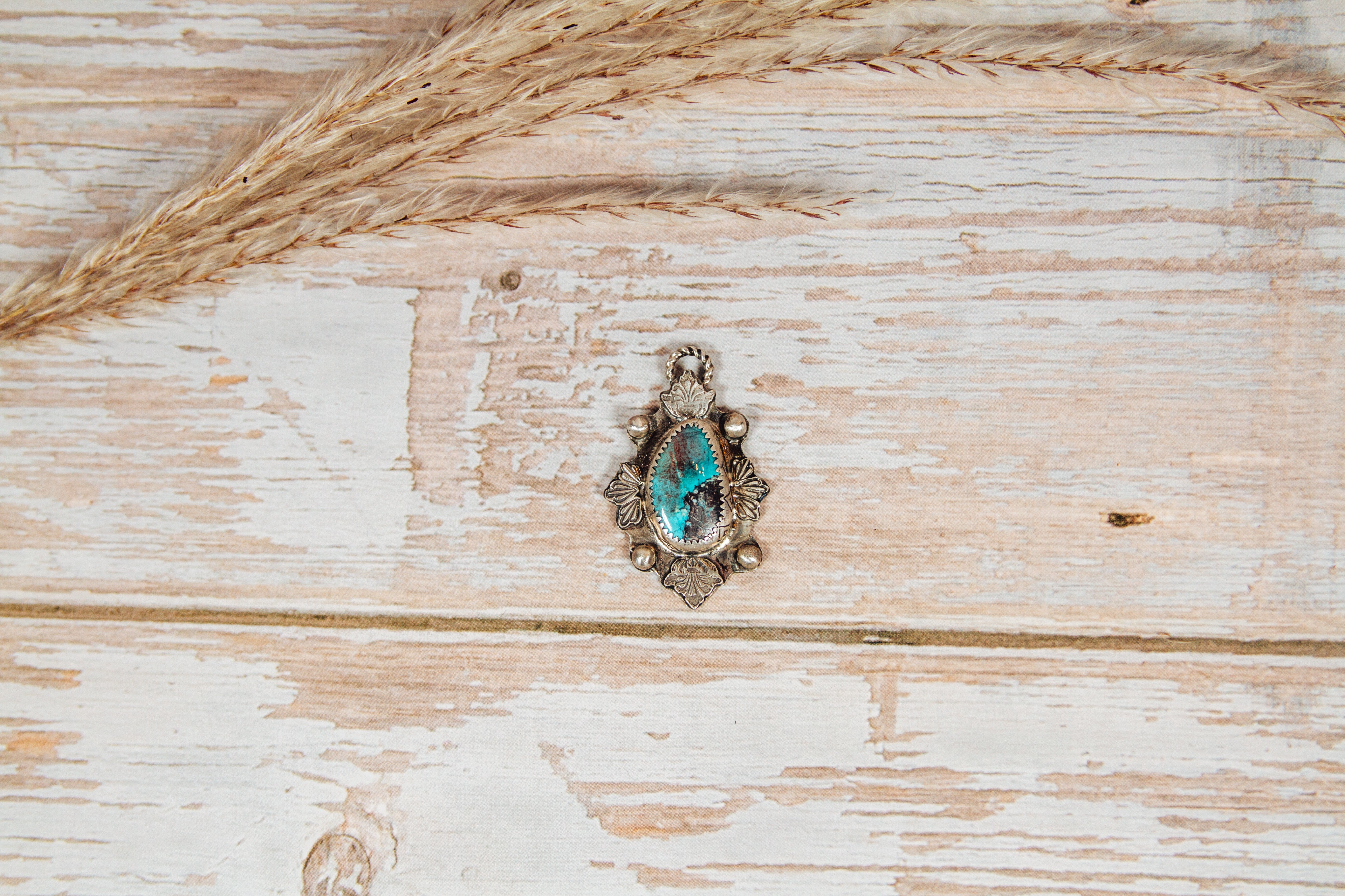 Kingman Turquoise Sterling Silver Pendant