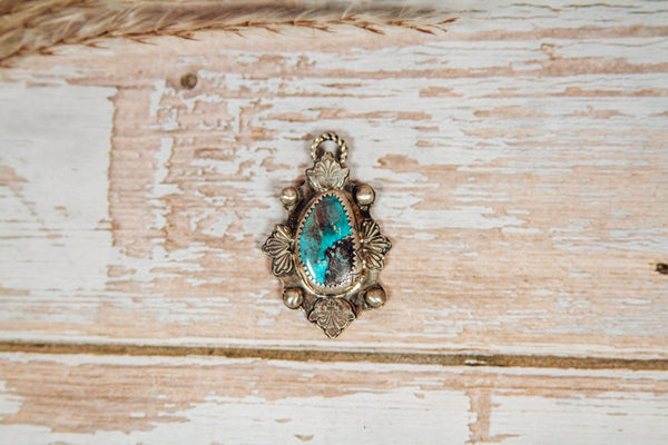 Kingman Turquoise Sterling Silver Pendant