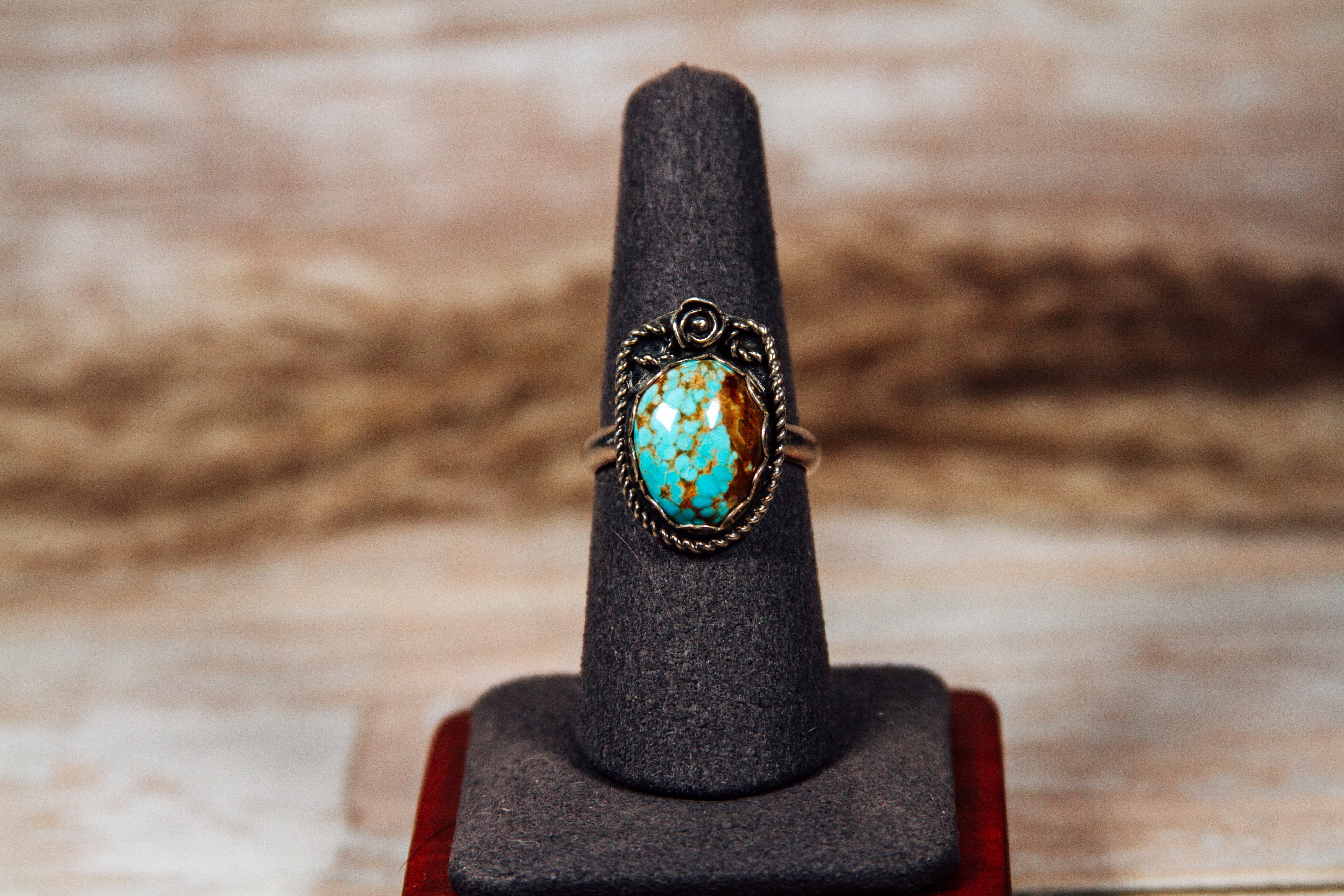 Royston Turquoise Sterling Silver Ring sz 8