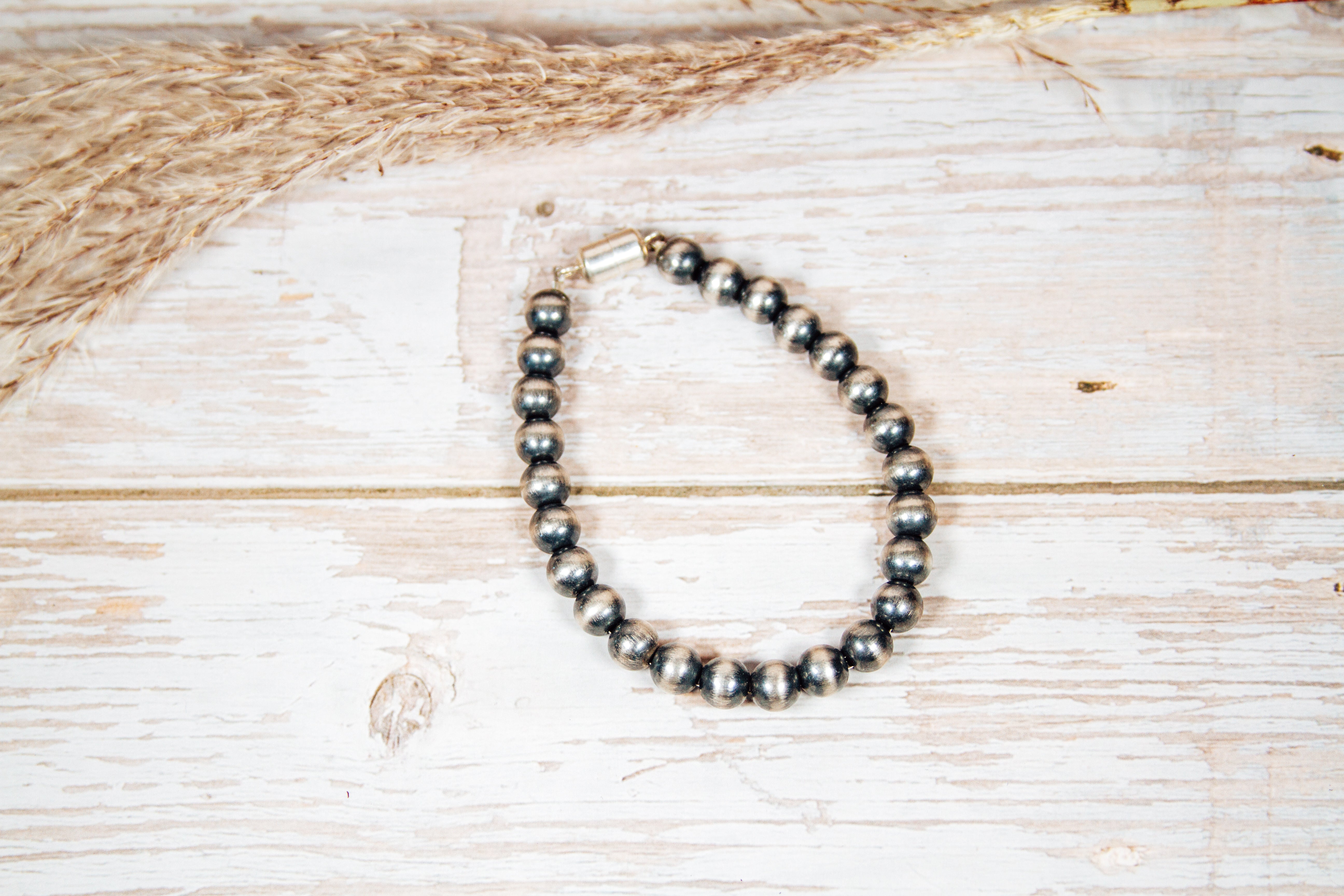 Italian (Machine Made) Sterling Silver Pearls 8mm Bracelet