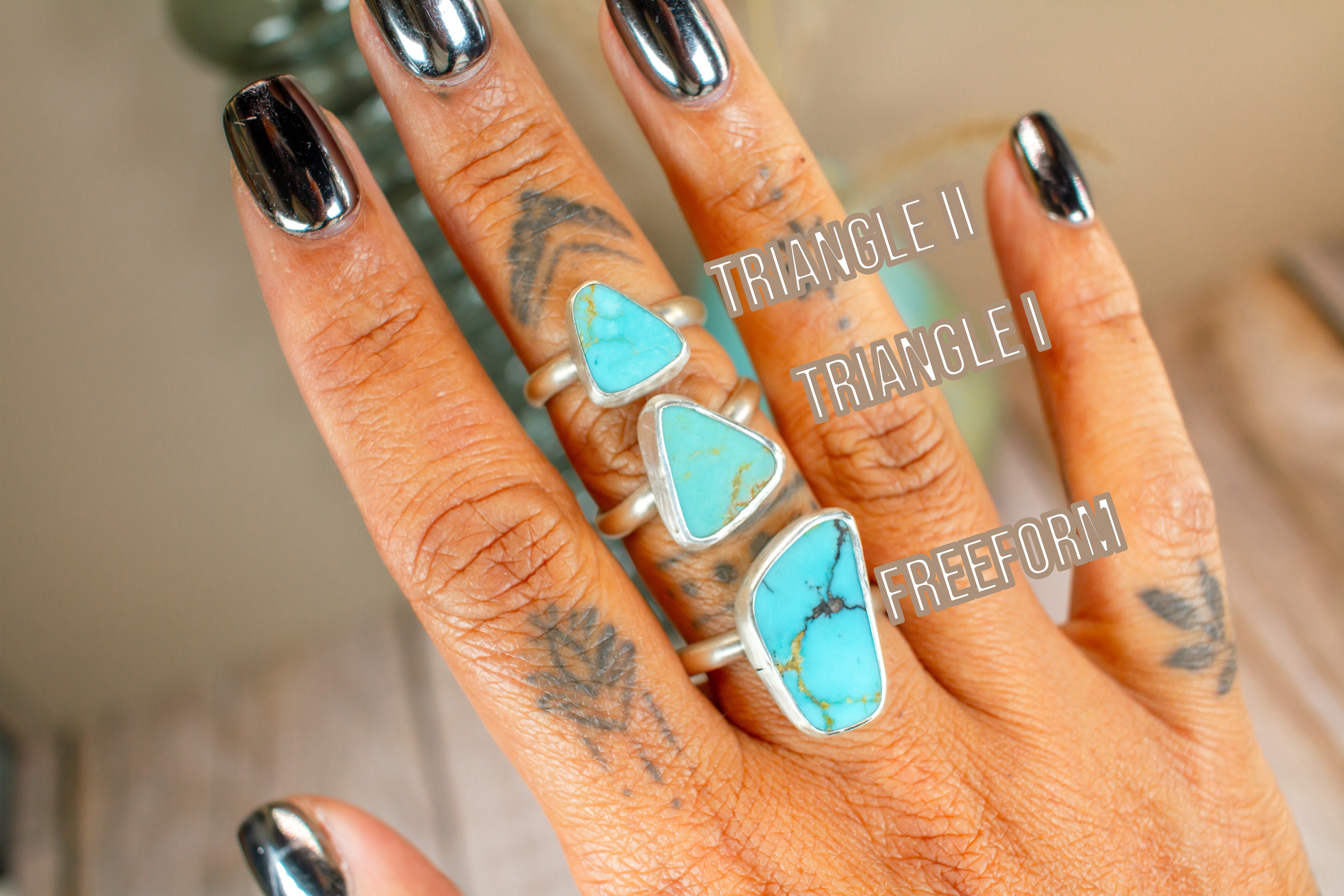 Handmade Sterling Silver Ring | Kingman Turquoise Daily Stacker Ring |