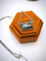 Handmade Sterling Silver Ribbon Royston Bar Necklace with Signed Nizhoni