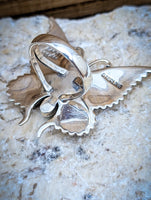 Artisan Made Kingman Turquoise Butterfly Sterling Silver Ring size 7.75