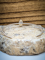 Artisan Made Turquoise Dainty Rope Cuff Bracelet | 925 Sterling Silver