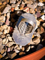 Navajo Kingman Turquoise Concho Sterling Silver Ring Signed Patrick Yazzie size 5.5