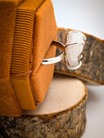 Moonstone Raw Freeform Sterling Silver Band Size 12.25