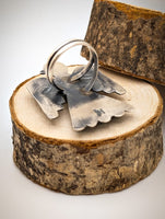 Navajo Turquoise Thunderbird Sterling Silver Ring Size Adjustable