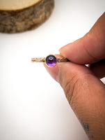 Purple Amethyst Sterling Silver Ring 8.5