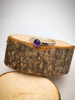 Purple Amethyst Sterling Silver Ring 8.5