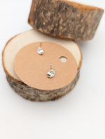 Handmade Sterling Silver Raw Opal Stud Earrings