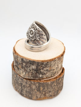 Silver Spoon Ring, WM Rodgers MFG Co, size 8.5