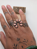 Pink Conch Naja Sterling Silver Ring Size 8