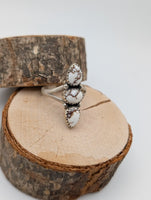 Triple Stone Wild Horse Jasper Sterling Silver Ring Size 9