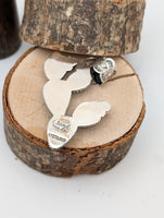 Artisan Made Kingman Turquoise and Coral Cactus Pendant Set