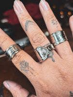 Antique Silver Spoon Ring Bands