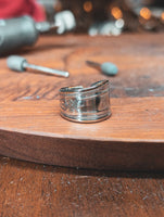Antique Silver Spoon Ring Bands