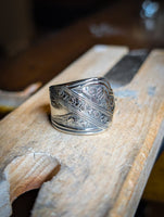 The Garden Stainless Steel Spoon Ring size 8.5