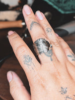 The Garden Stainless Steel Spoon Ring size 8.5