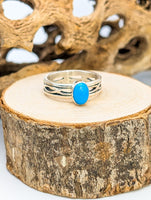 Navajo Sterling Silver Ring Turquoise Ring Size 6 (Unsigned)