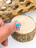 Navajo Sterling Silver Ring Turquoise Ring Size 6 (Unsigned)