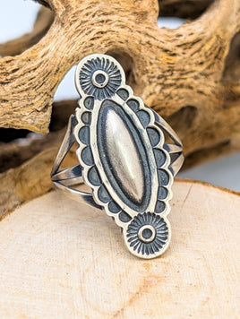 Navajo Brushed Sterling Silver Southwest Ring Size 6 1/2 (unsigned)
