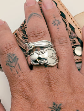 The Sky Stainless Steel Spoon Ring size 9.25