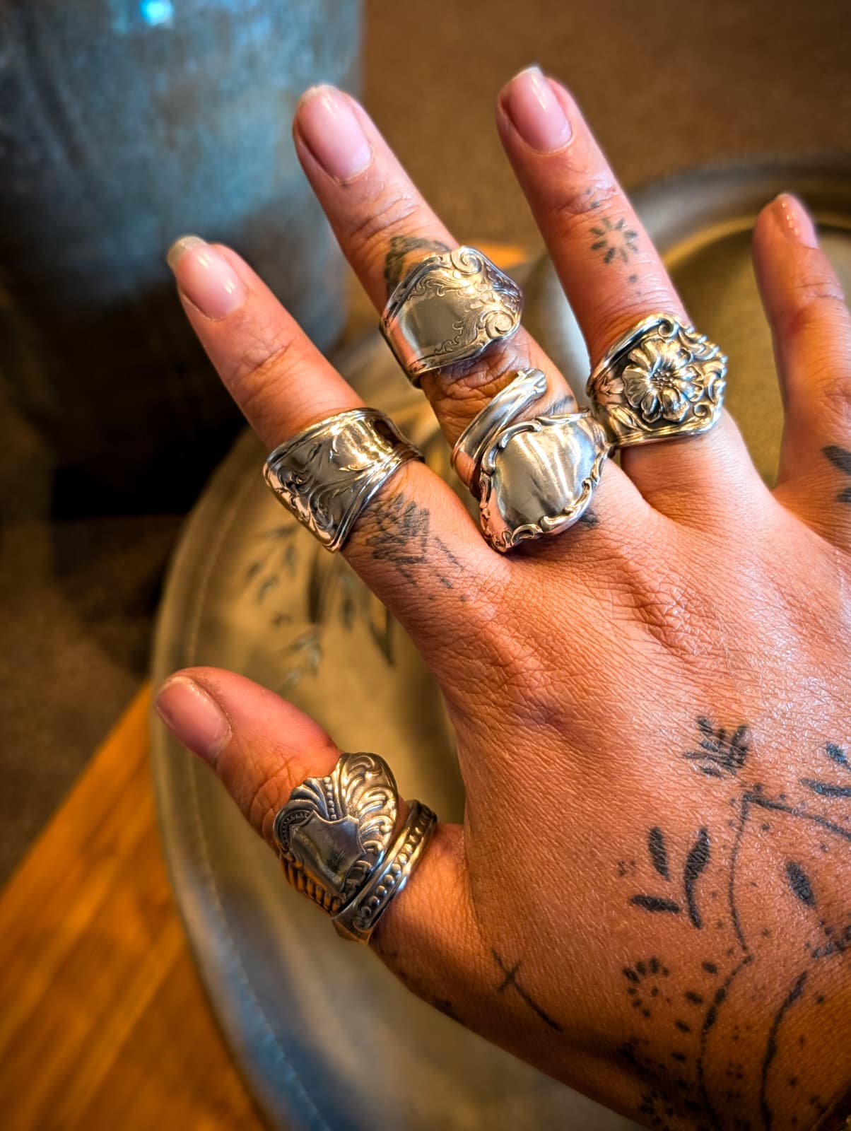 Silver Vintage Spoon Rings