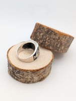 Black Onyx Sterling Silver Ring Size 11