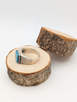 Square Turquoise size 11 - Sterling Silver Ring