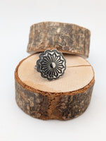 Beautiful Handmade Sterling Silver Concho Ring size 6.75