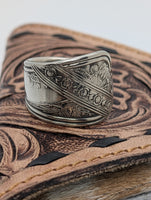 The Garden Stainless Steel Spoon Ring size 8.5