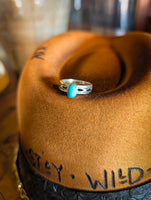 Navajo Sterling Silver Ring Turquoise Ring Size 6 (Unsigned)