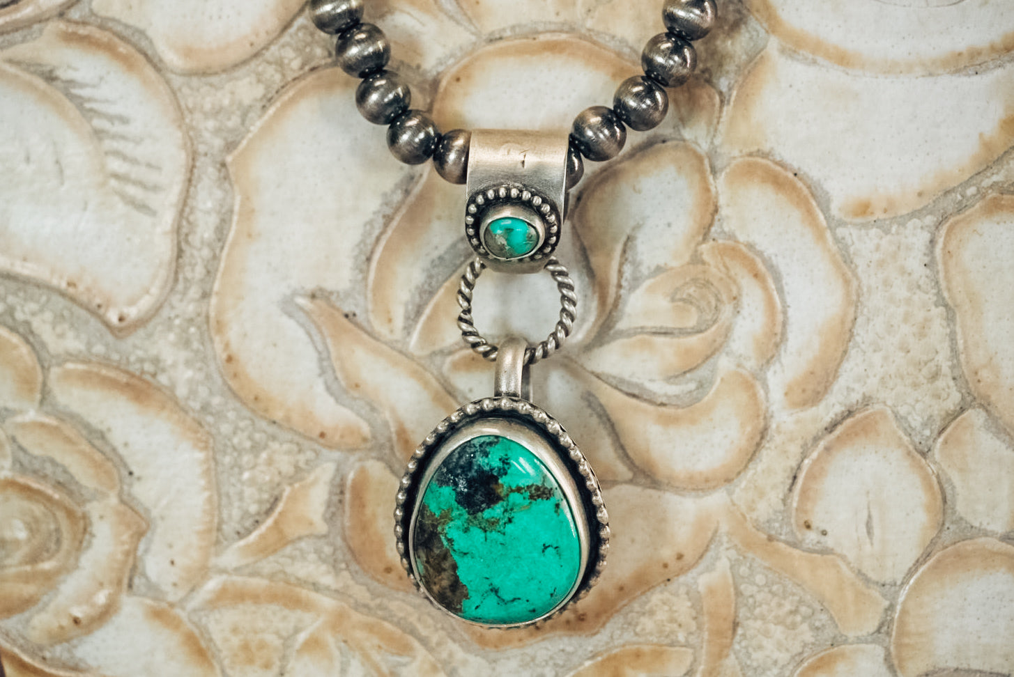 Handmade Sterling Silver Turquoise Pendant | Evans Turquoise & Royston Turquoise Convertible Pendant