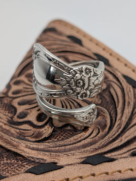 The Riley Stainless Steel Spoon Ring size 8 Dated 1847