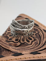 The Overlay Stainless Steel Spoon Ring size 10.75